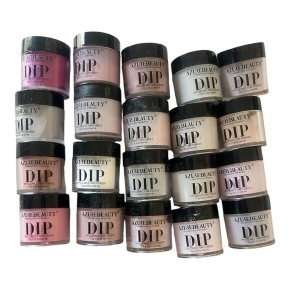 AZUREBEAUTY  20 Colors Clear Nude Pink Brown Glitter All Season Acrylic Dipping - Picture 4 of 4